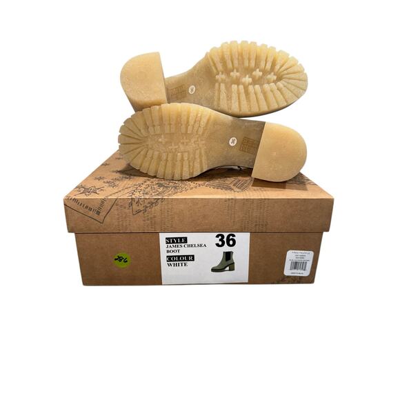 NIB! Free People Leather James Chelsea Chunky Boot in White - Size EU 36 - Picture 10 of 13